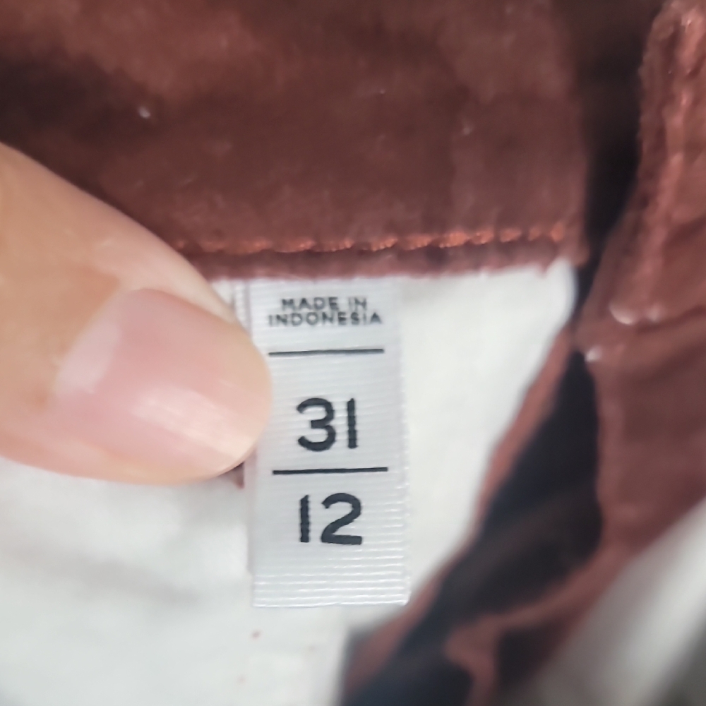LOFT Corduroy Burgundy Red Pants Straight-Leg Pants - Picture 6 of 7